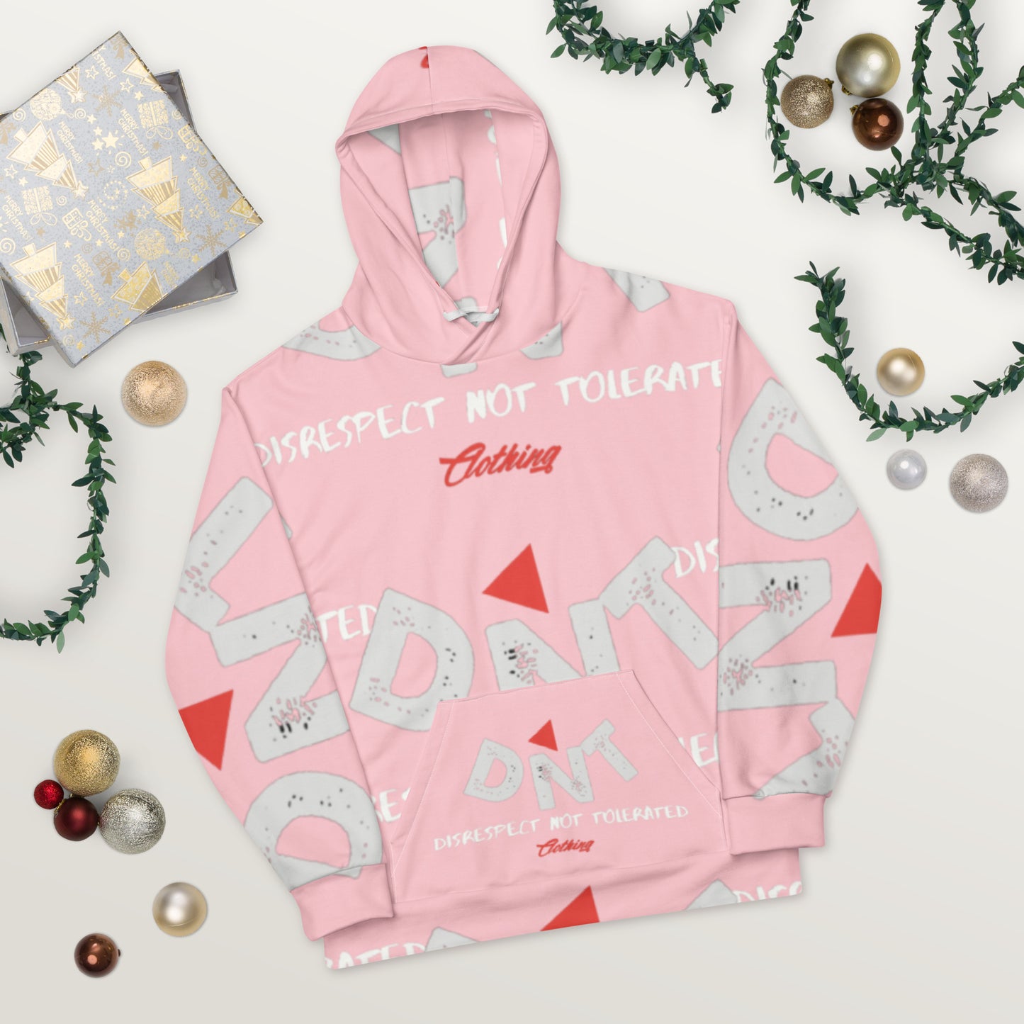 DNT Red-Tri Hoodie Pink