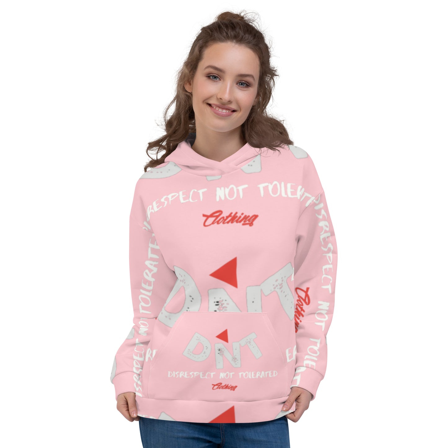 DNT Red-Tri Hoodie Pink