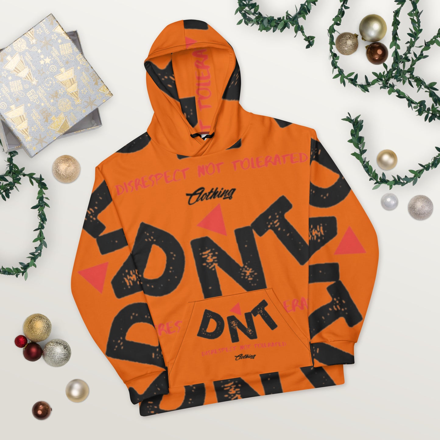 DNT Red-Tri Hoodie Orange