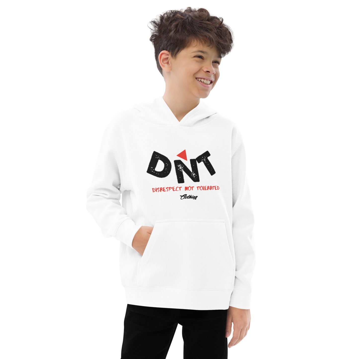 DNT Classic Red Tri Kids fleece hoodie
