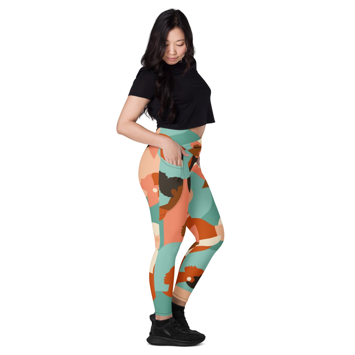 “Ladies” Crossover leggings with pockets