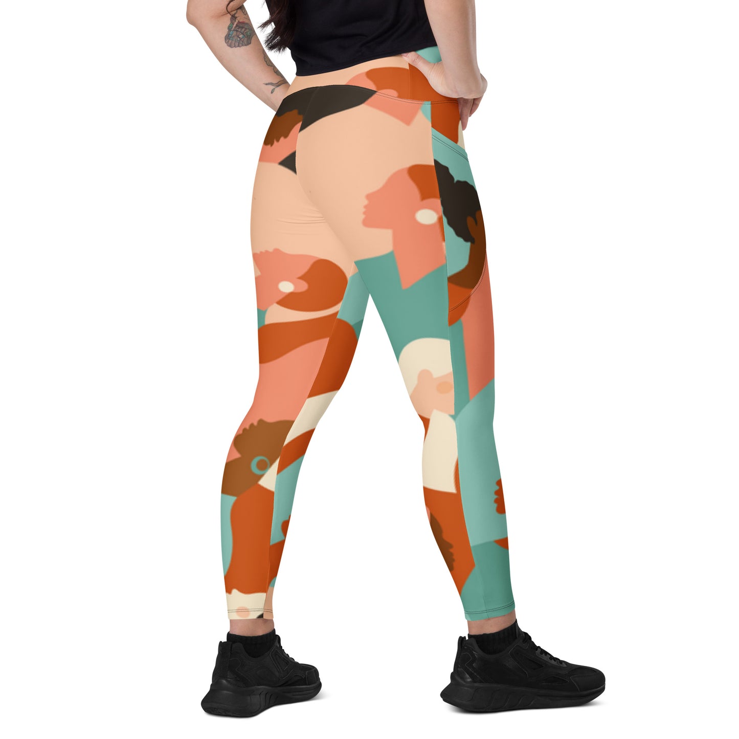 “Ladies” Crossover leggings with pockets