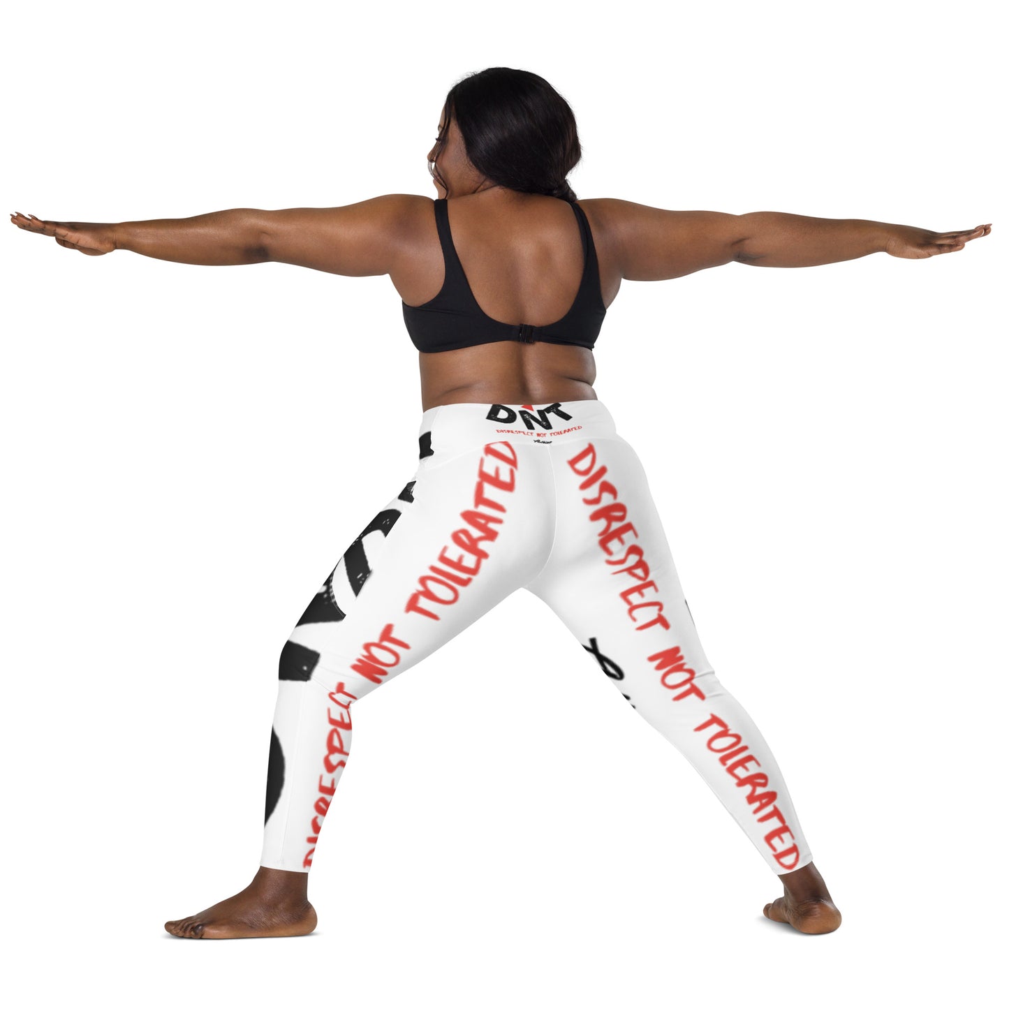 DNT Red-Tri Women Crossover leggings with pockets