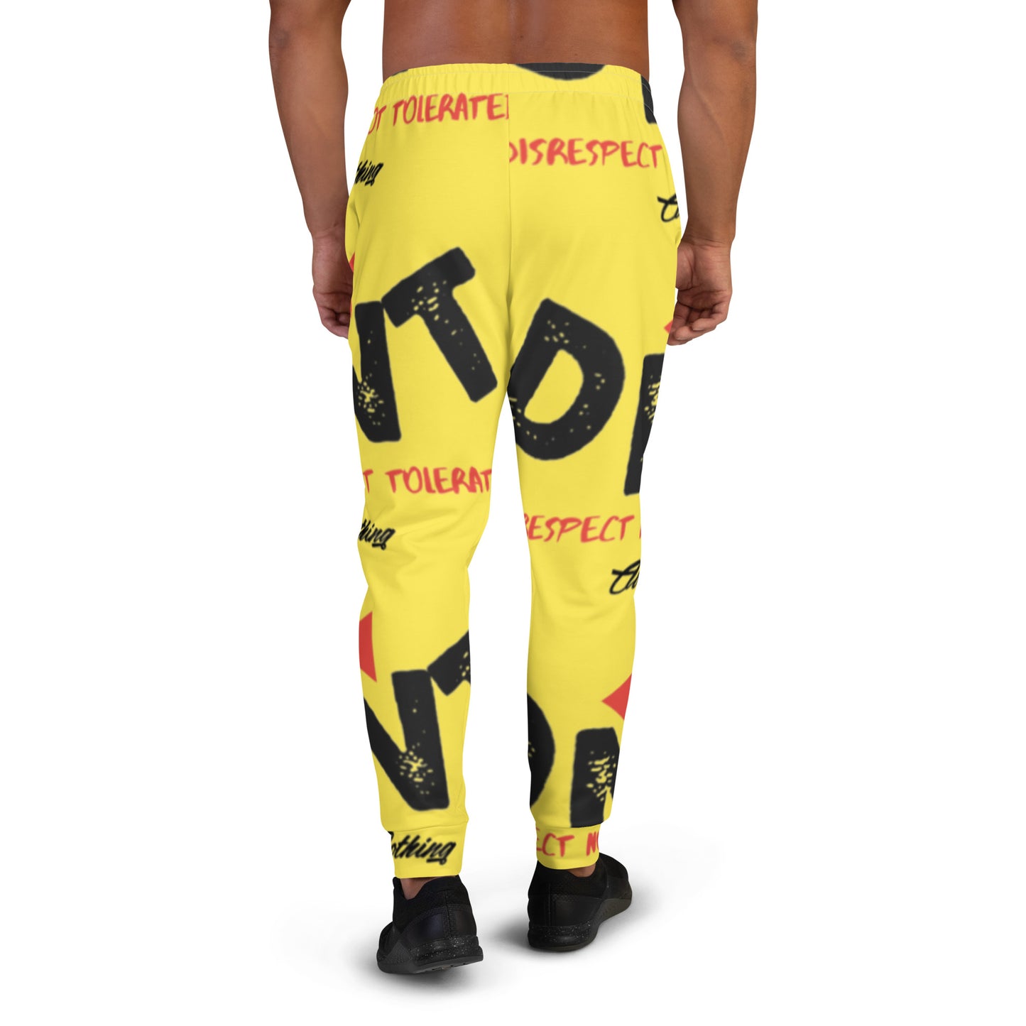 Red Tri Men's Joggers 1 Caution Tape