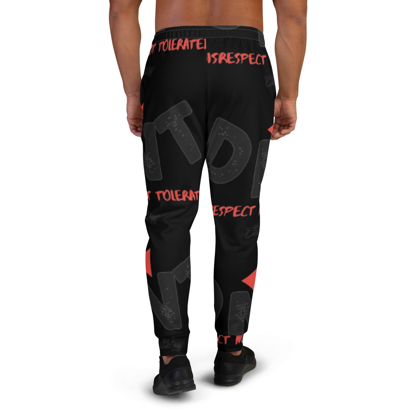 Red Tri Men's Joggers 1 BLK