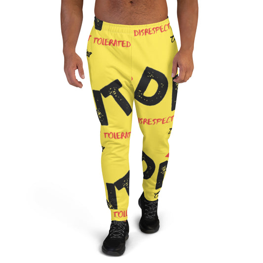 Red Tri Men's Joggers 1 Caution Tape