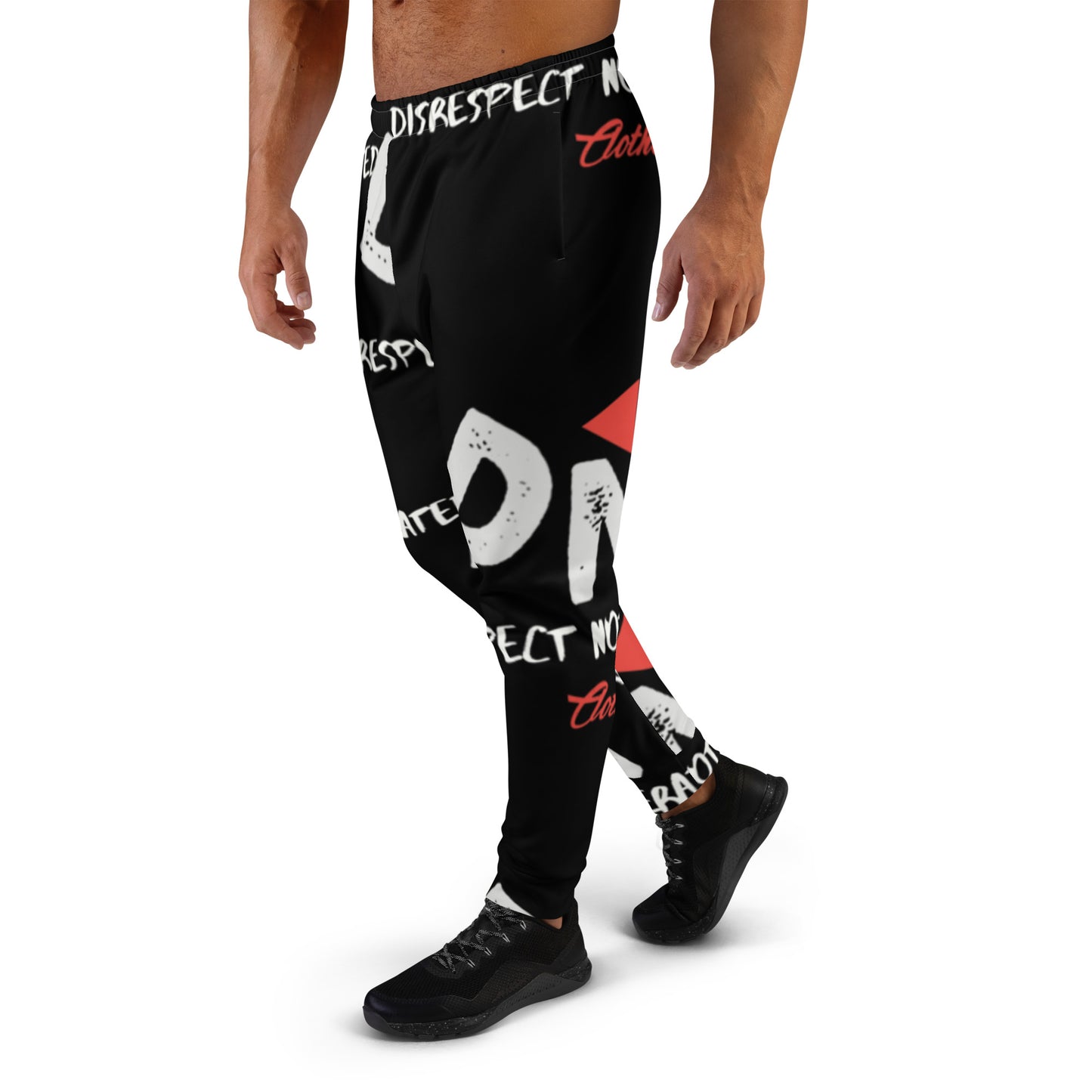 Red Tri Men's Joggers 2 BLK