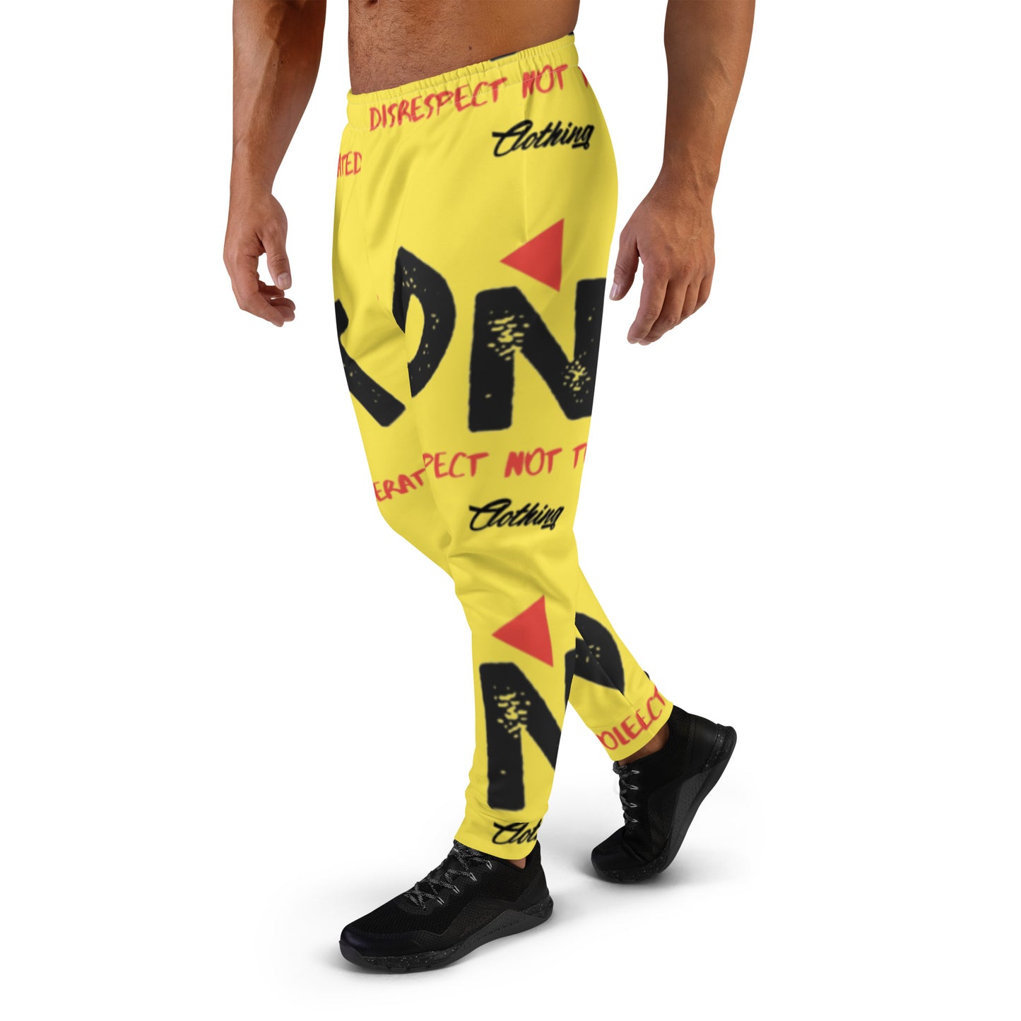 Red Tri Men's Joggers 1 Caution Tape