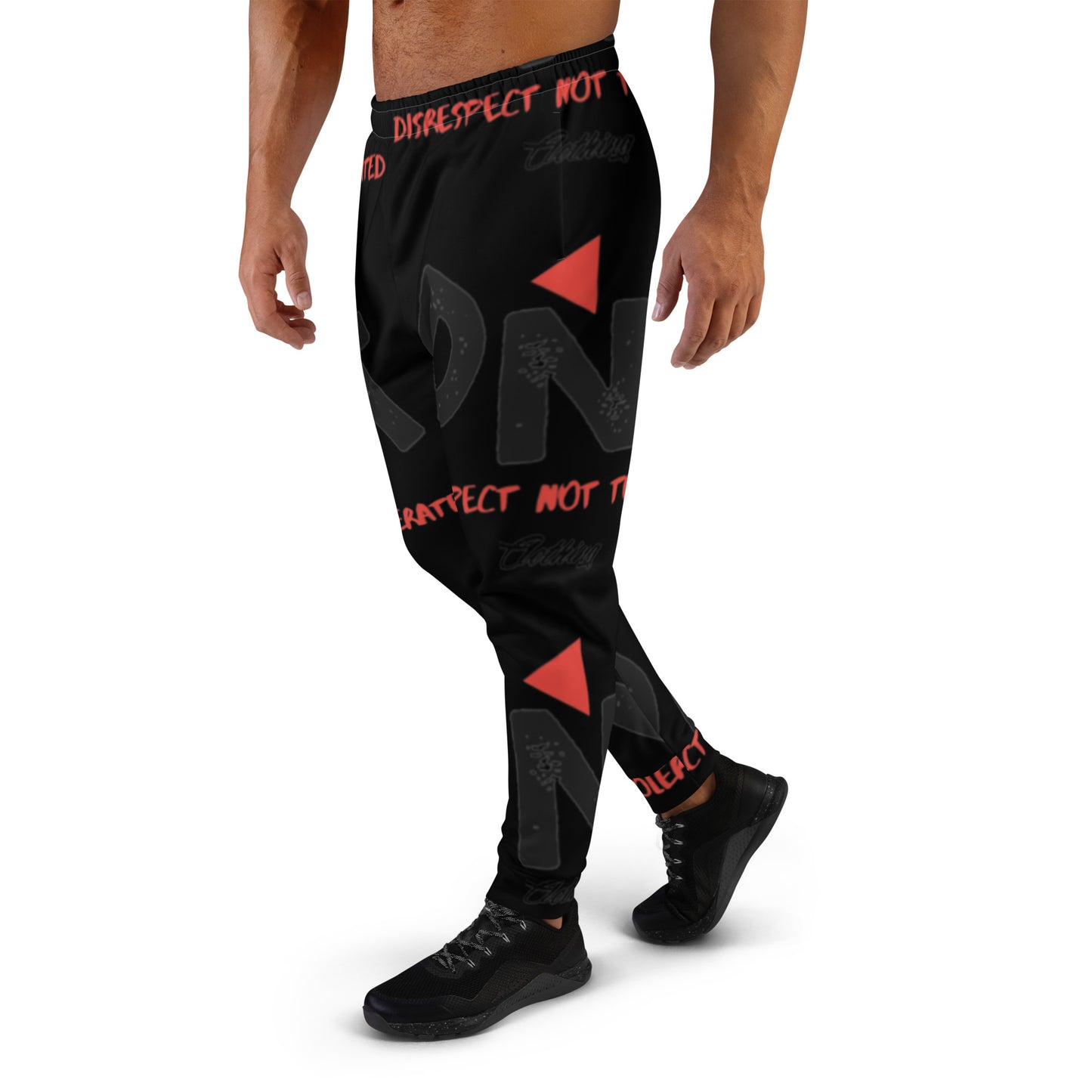 Red Tri Men's Joggers 1 BLK