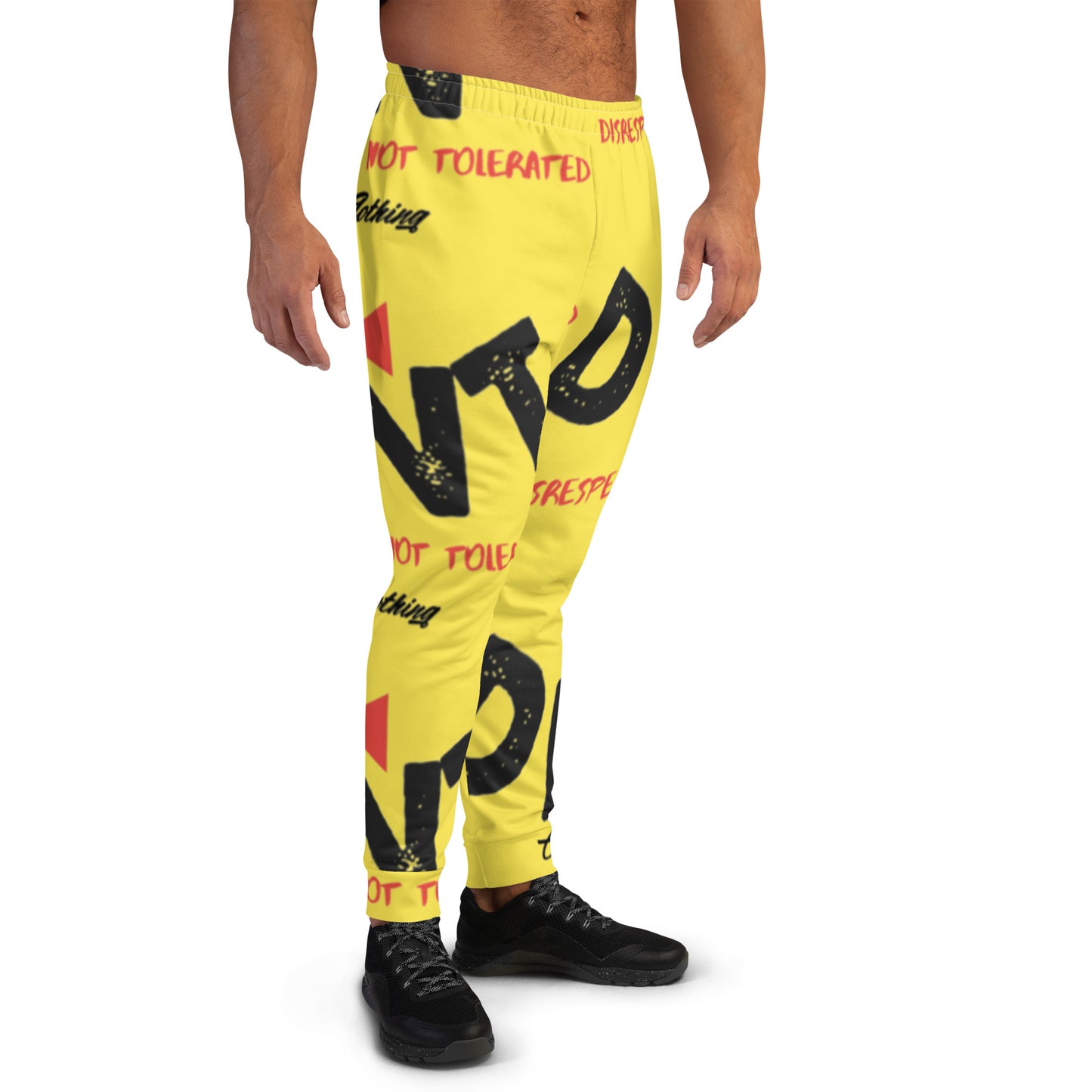 Red Tri Men's Joggers 1 Caution Tape