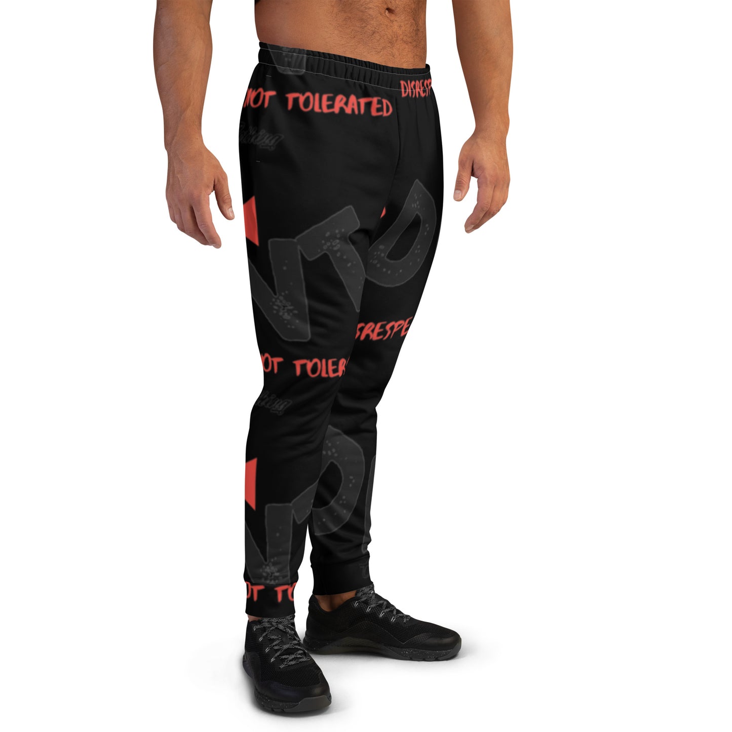 Red Tri Men's Joggers 1 BLK