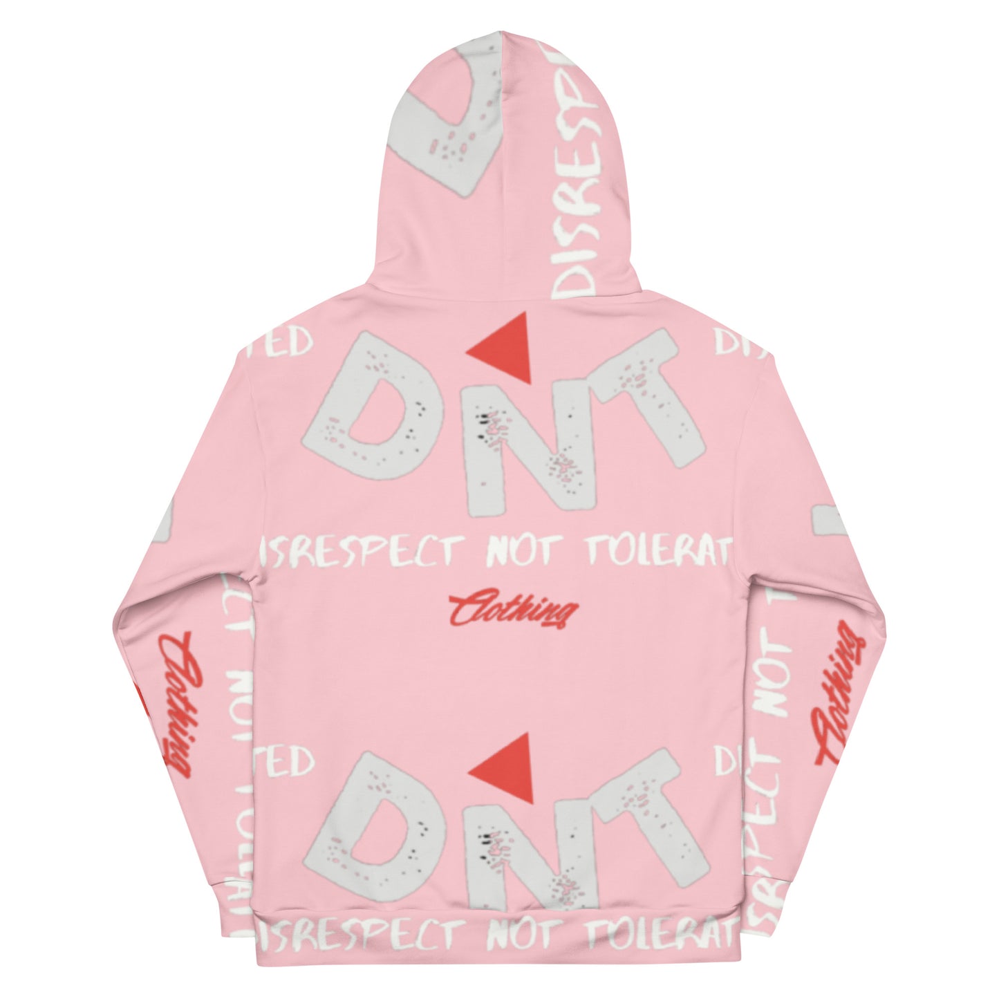 DNT Red-Tri  Hoodie Pink