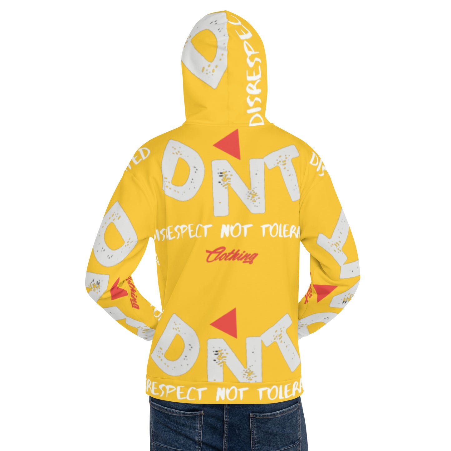 DNT Red-Tri Hoodie Yellow