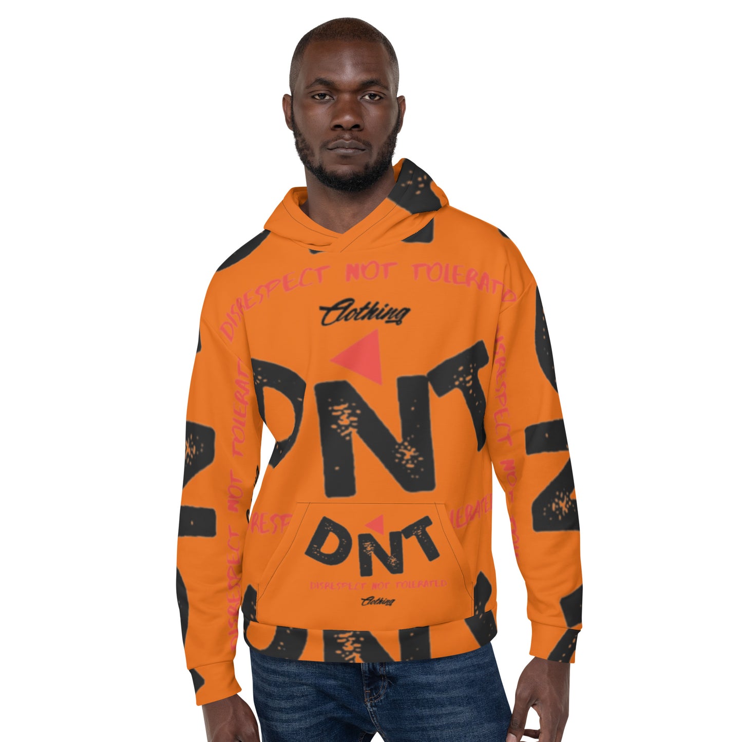 DNT Red Tri Unisex Hoodie 1 Mango Tango