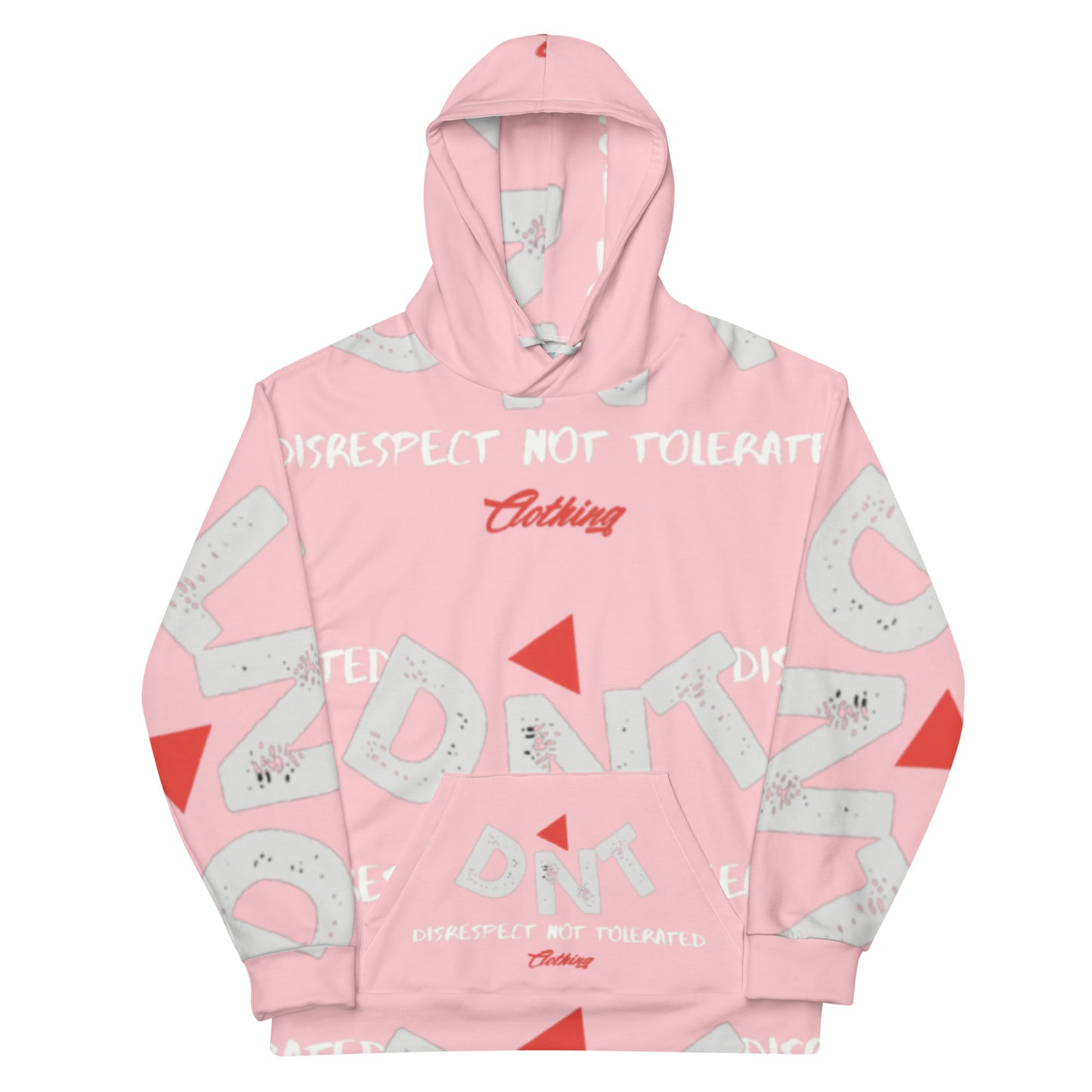 DNT Red-Tri  Hoodie Pink