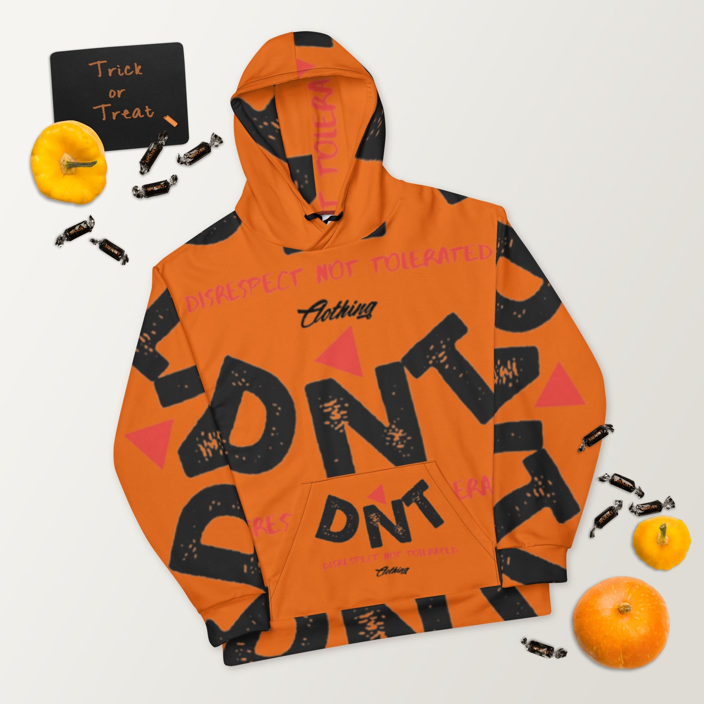 DNT Red-Tri Hoodie Orange