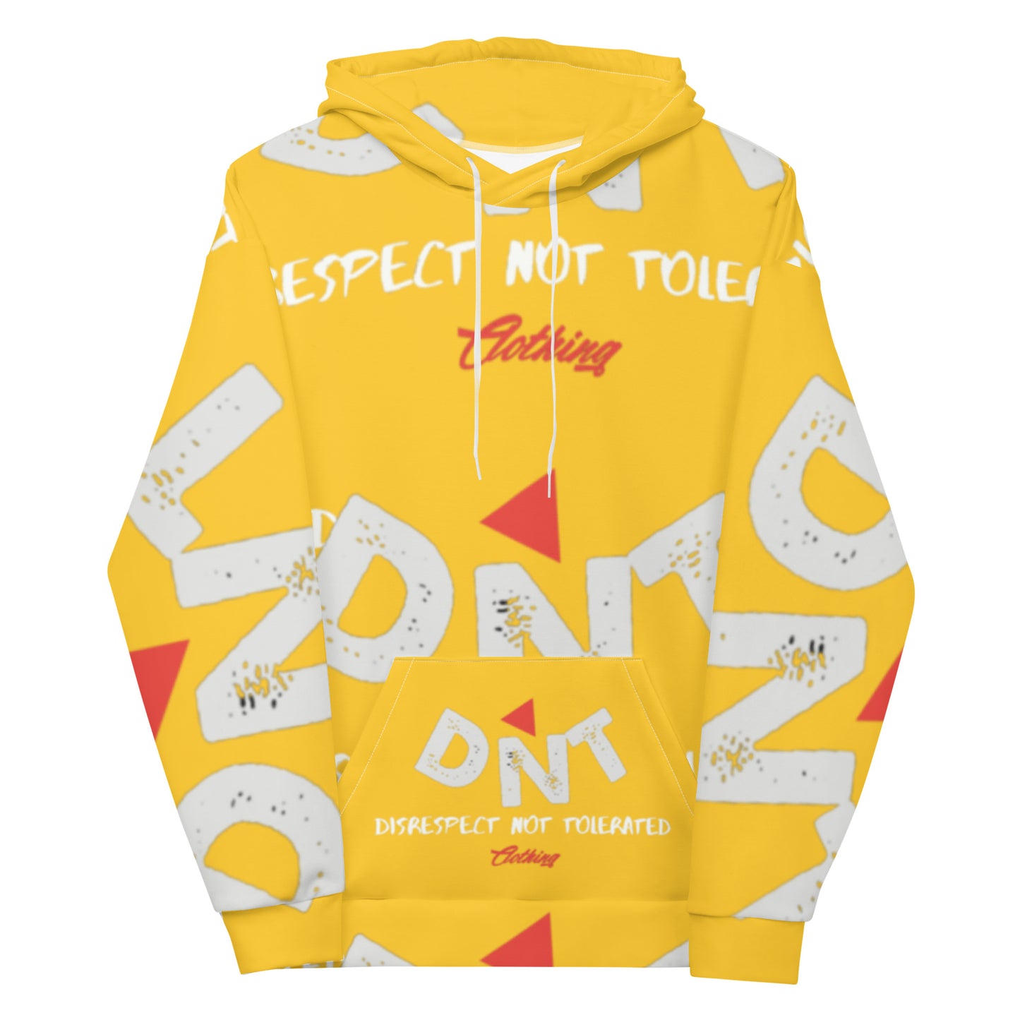 DNT Red-Tri Hoodie Yellow