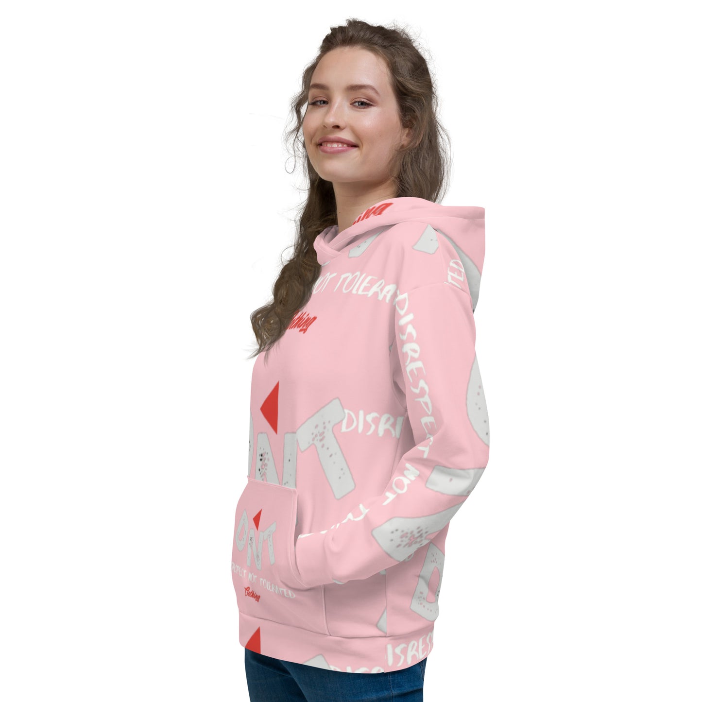 DNT Red-Tri Hoodie 2 Pink