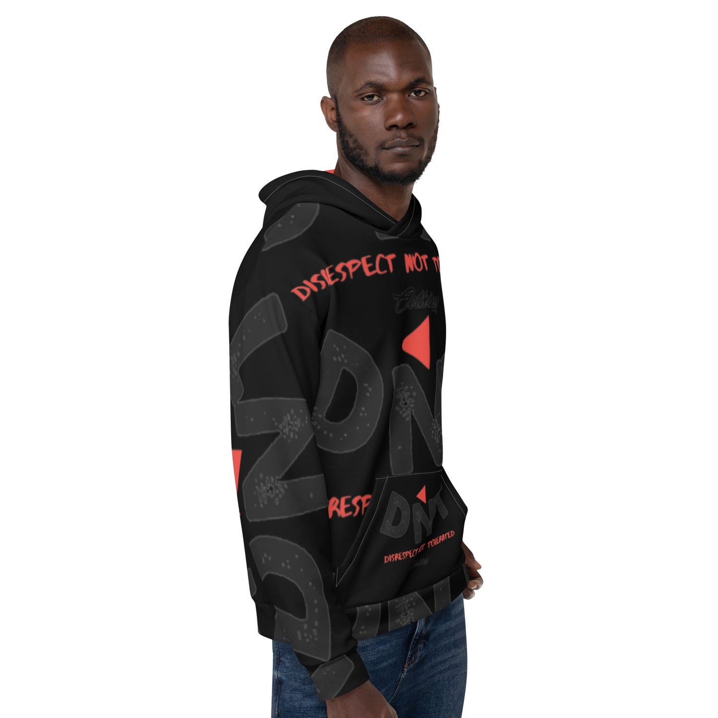 Red Tri Unisex Hoodie 1 Blk