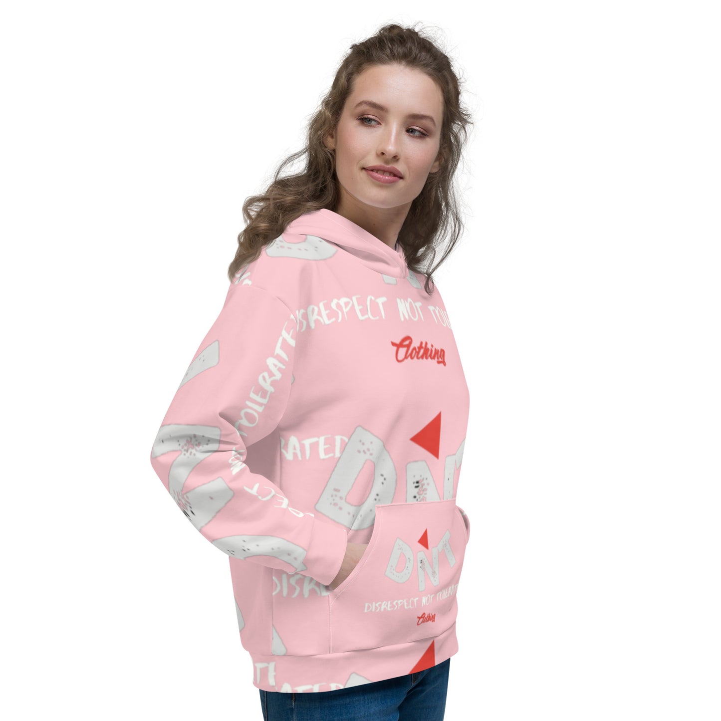 DNT Red-Tri Hoodie 2 Pink