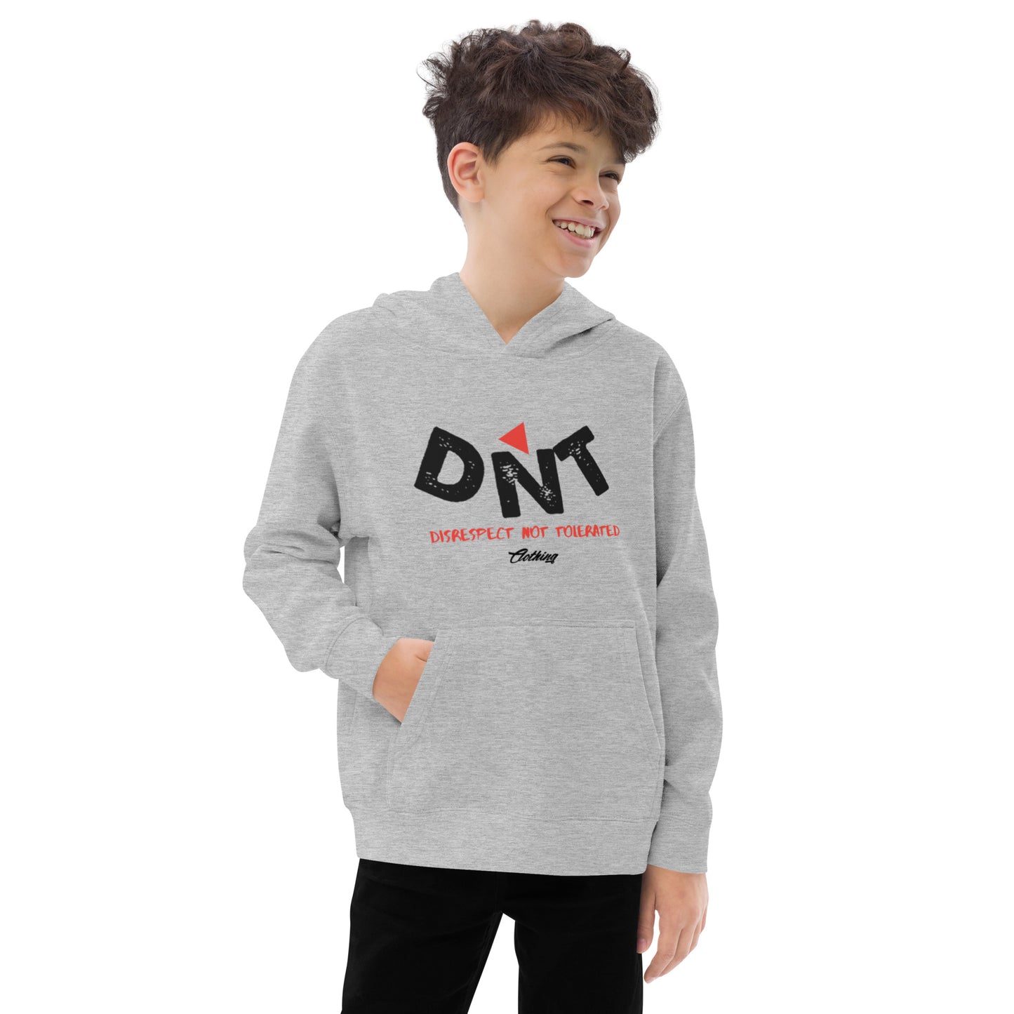 DNT Classic Red Tri Kids fleece hoodie