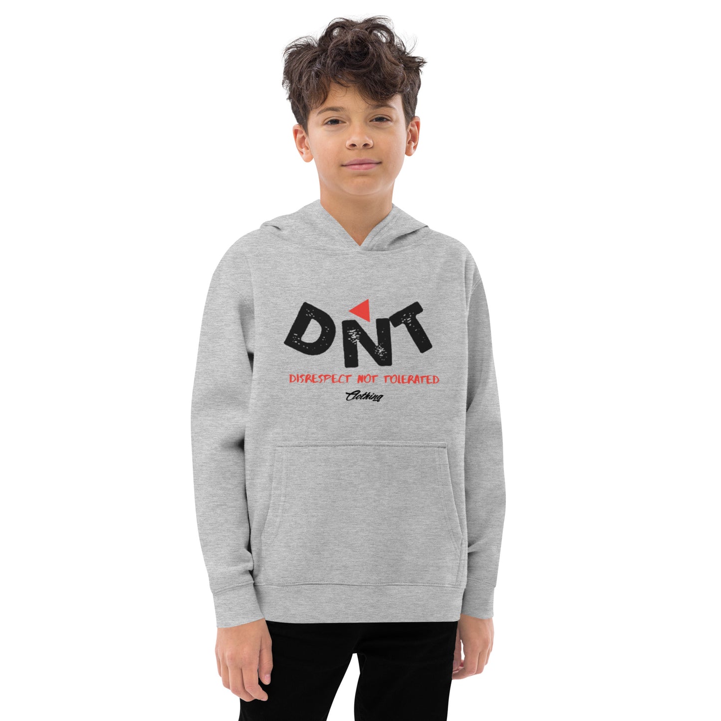 DNT Classic Red Tri Kids fleece hoodie