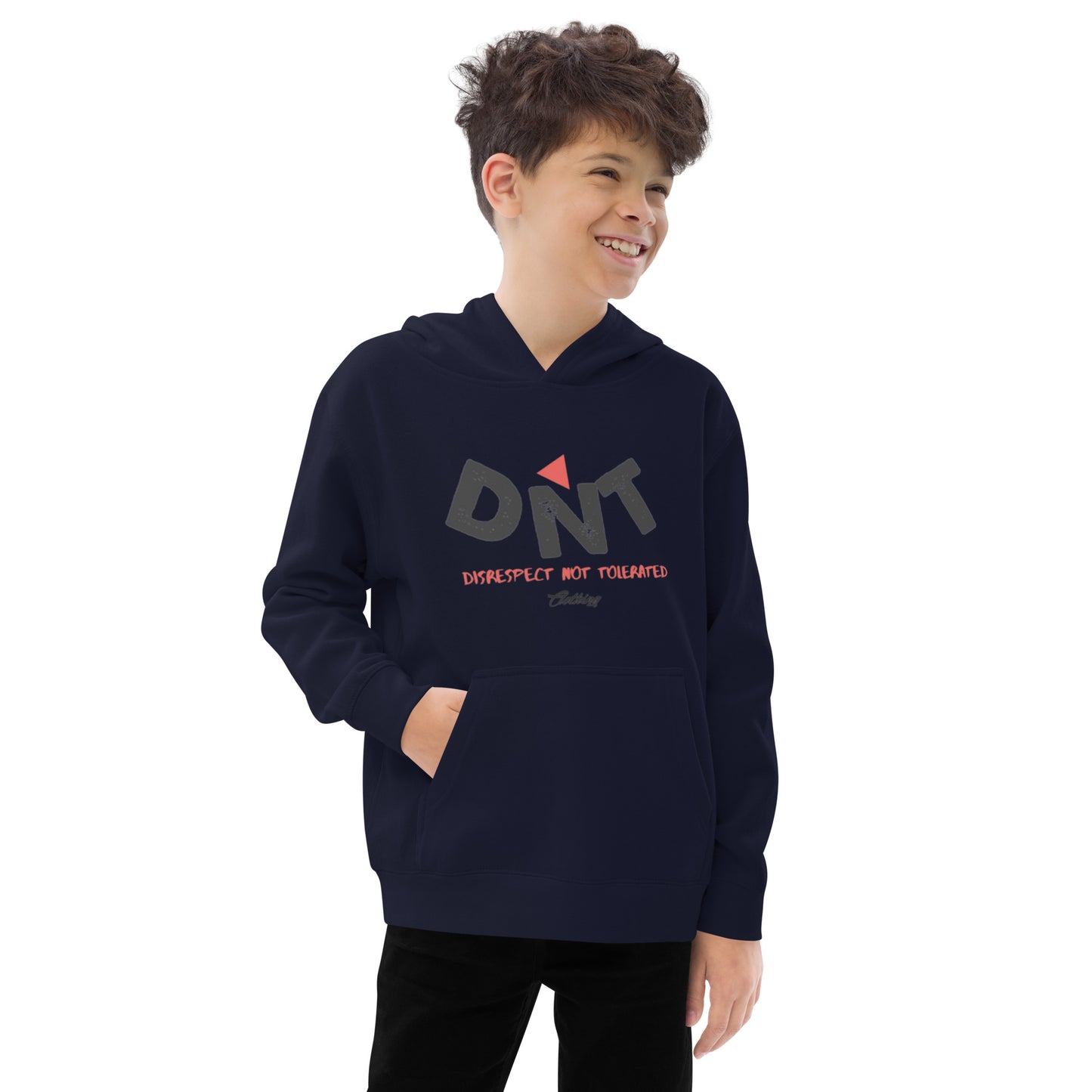 DNT Classic Red Tri Kids fleece hoodie