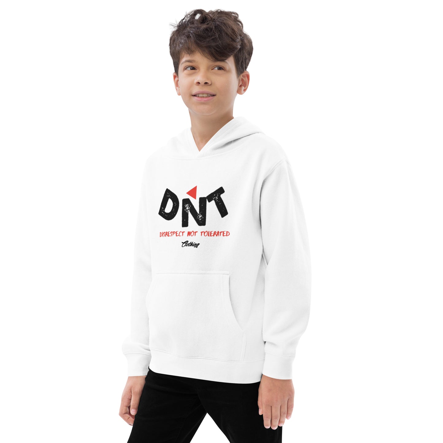 DNT Classic Red Tri Kids fleece hoodie