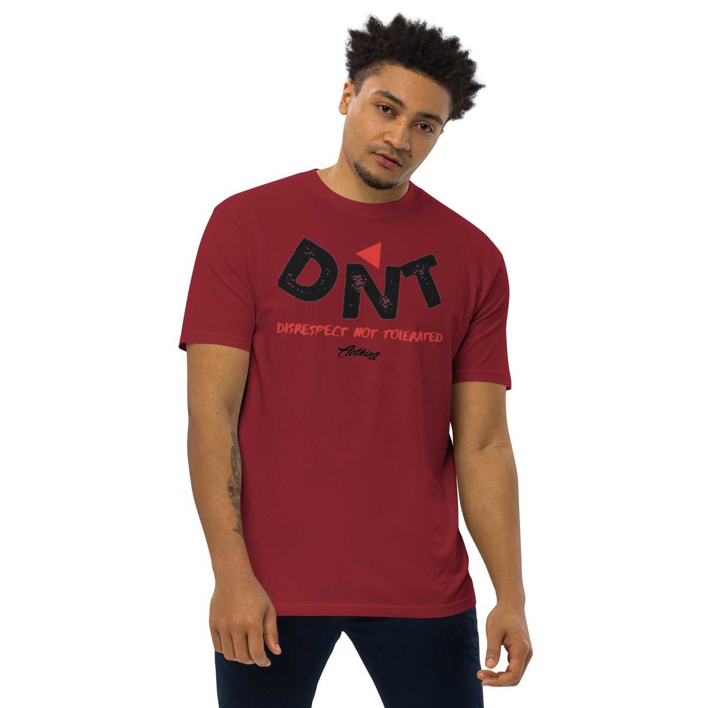 DNT Red-Tri Men’s premium heavyweight tee