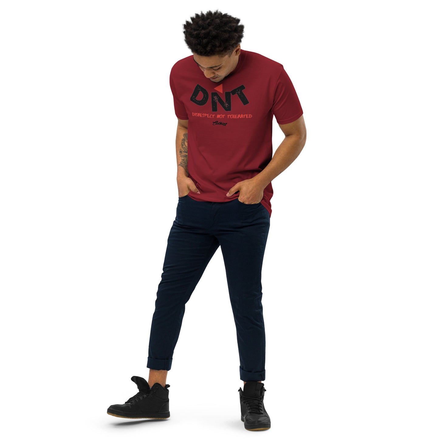 DNT Red-Tri Men’s premium heavyweight tee