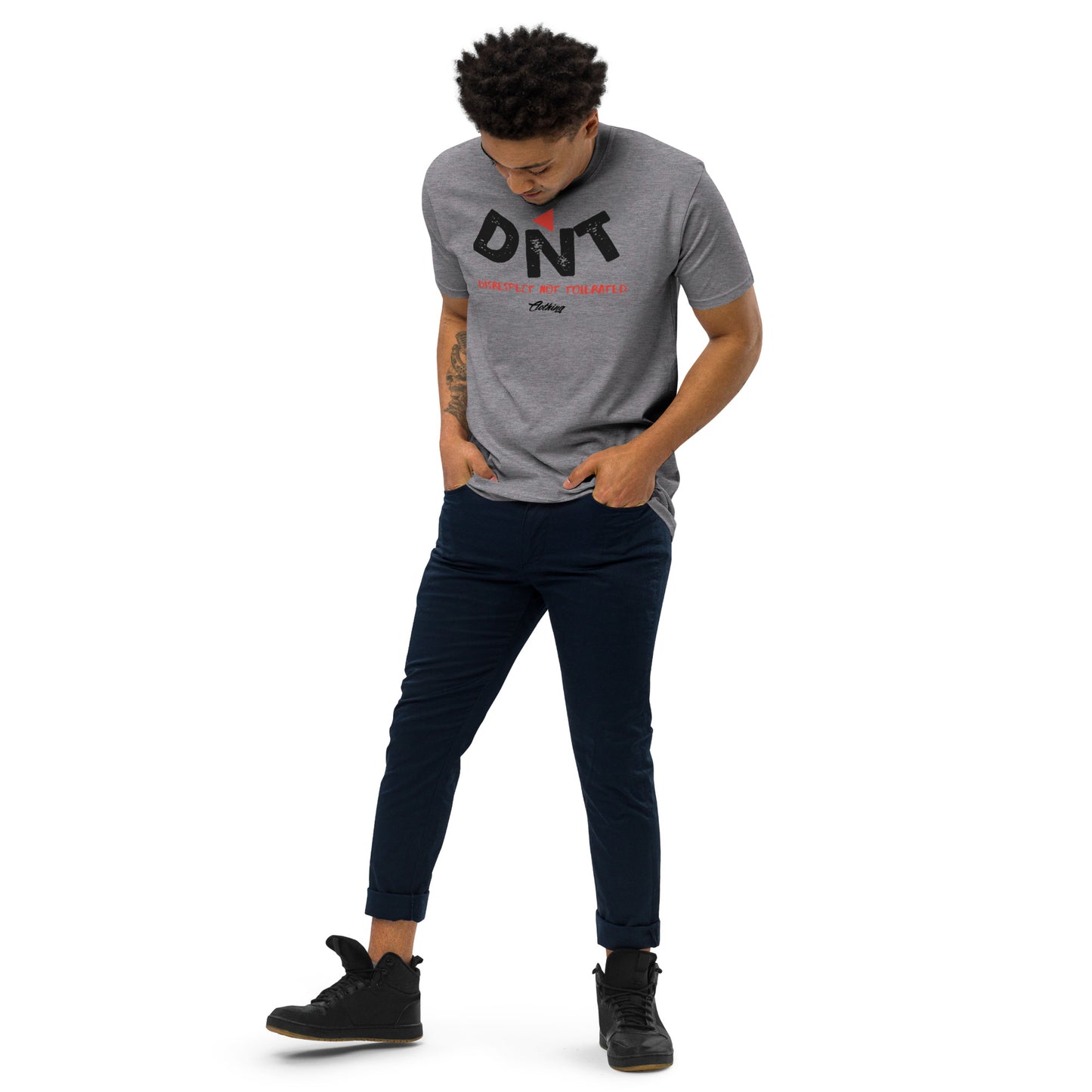 DNT Red-Tri Men’s premium heavyweight tee