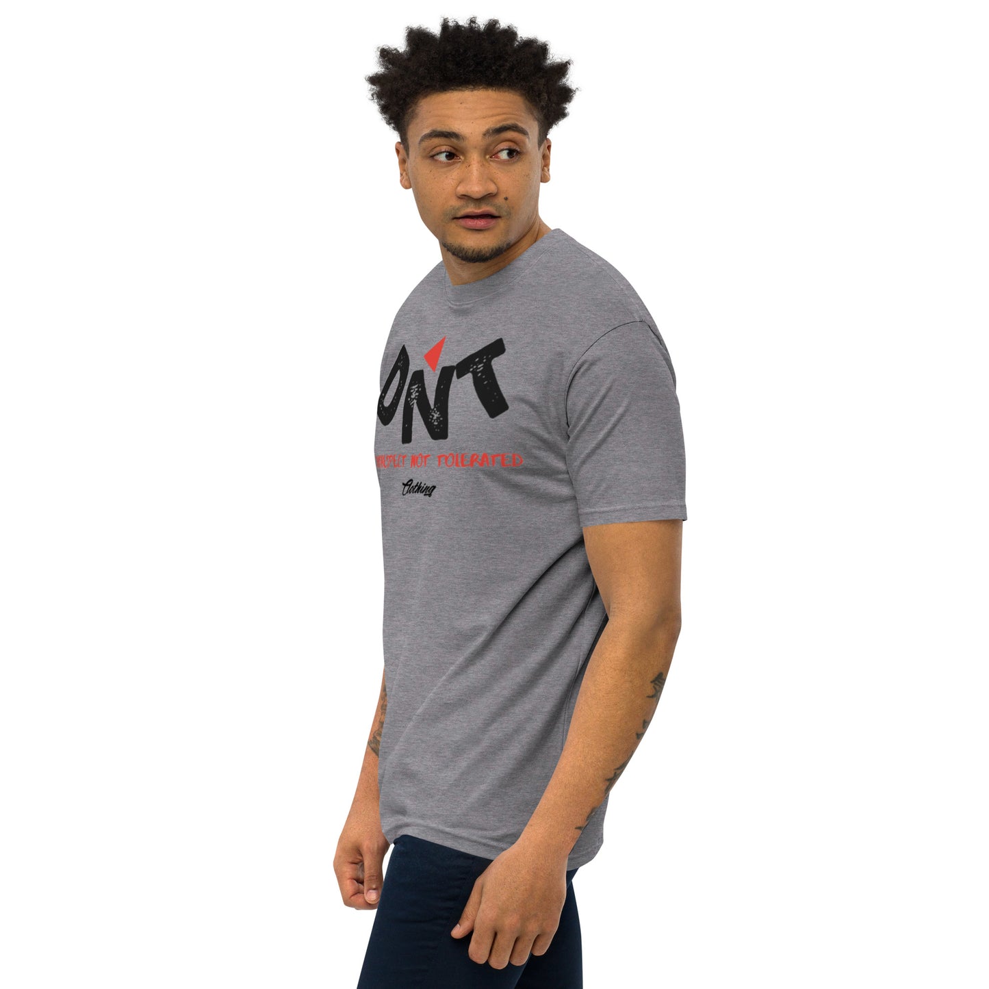 DNT Red-Tri Men’s premium heavyweight tee