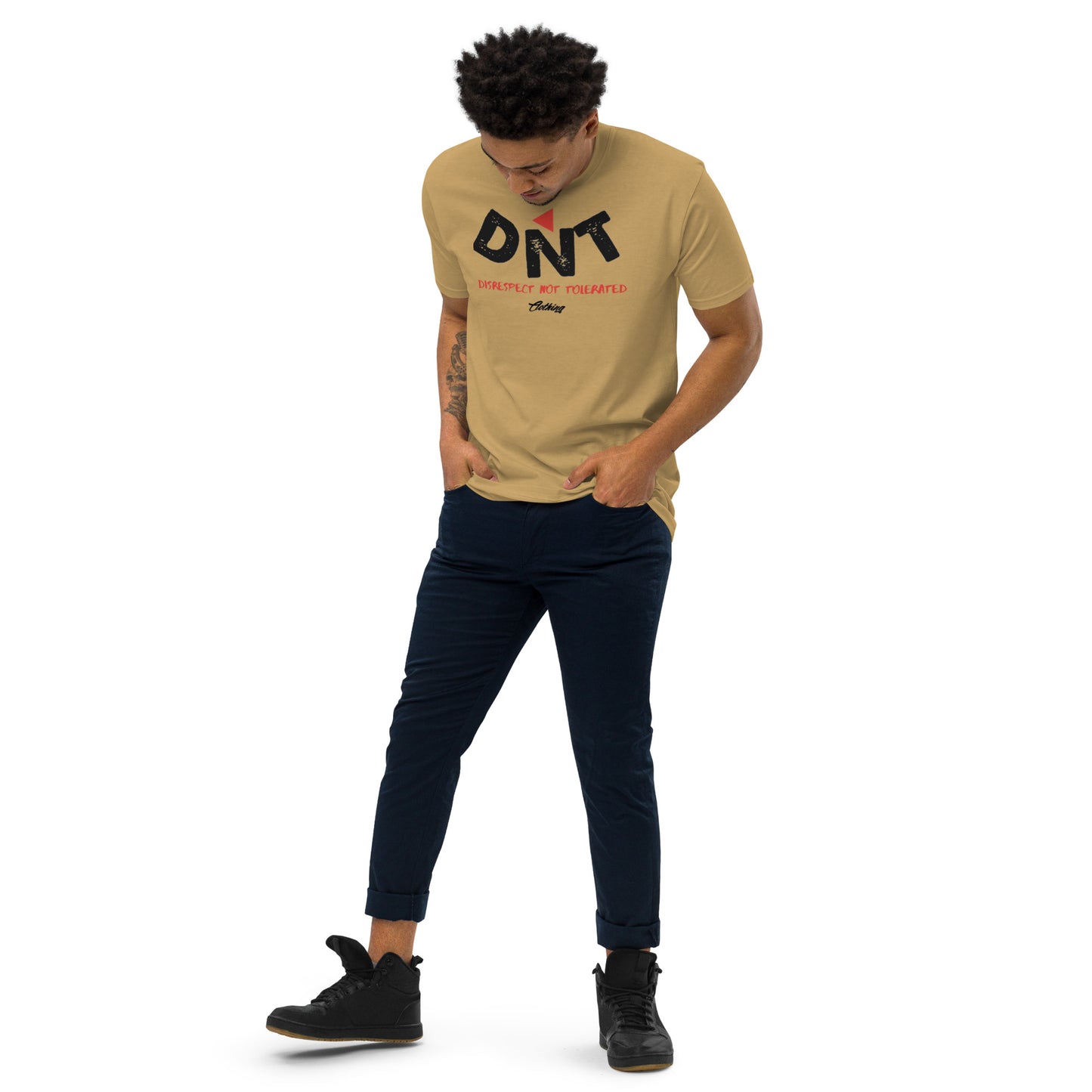 DNT Red-Tri Men’s premium heavyweight tee