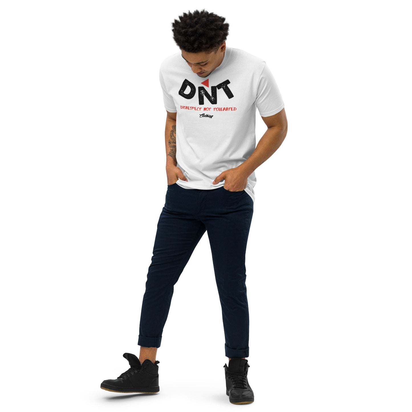 DNT Red-Tri Men’s premium heavyweight tee